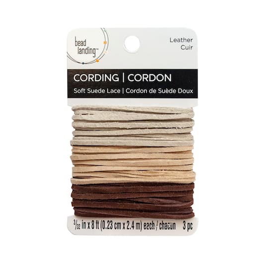 12 Pack: Multicolor Soft Suede Lace Cording by Bead Landing™
